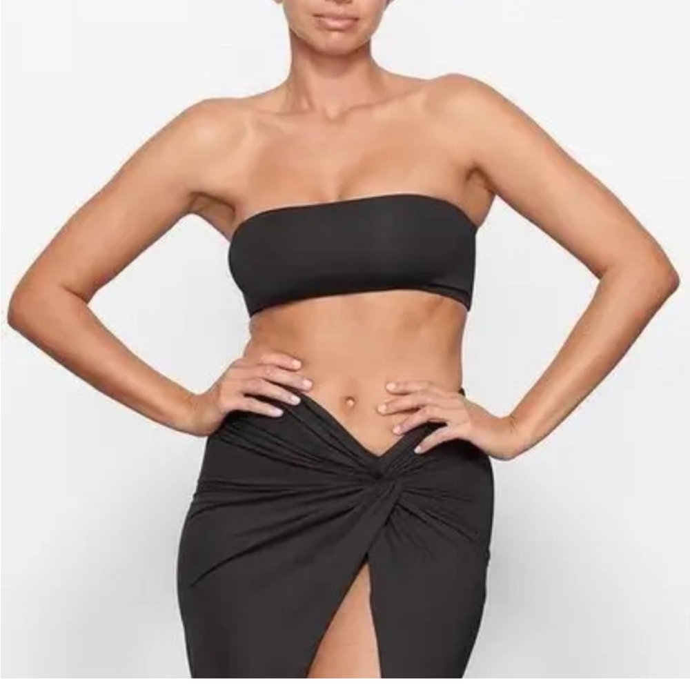 SKIMS Black Bandeau Top